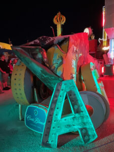Photo of a stack of old neon signs